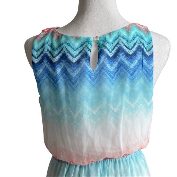 LILY ROSE pastel color, maxi dress with crochet accent neckline - Picture 8 of 8